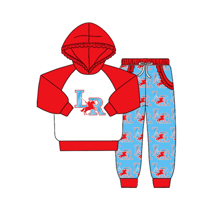baby girl LR team design long sleeve hoodie set
