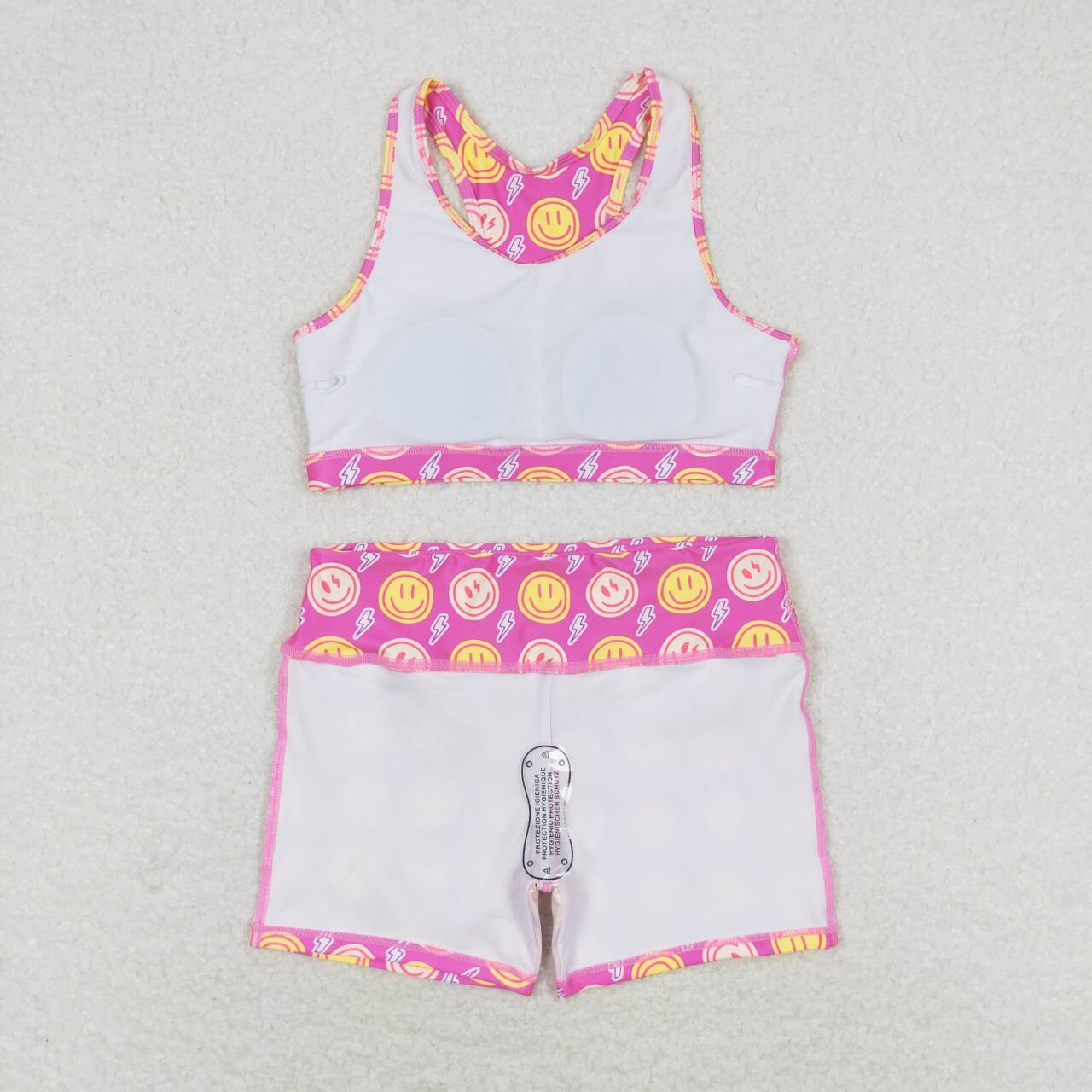 baby girls smlie face boutique yoga clothing set