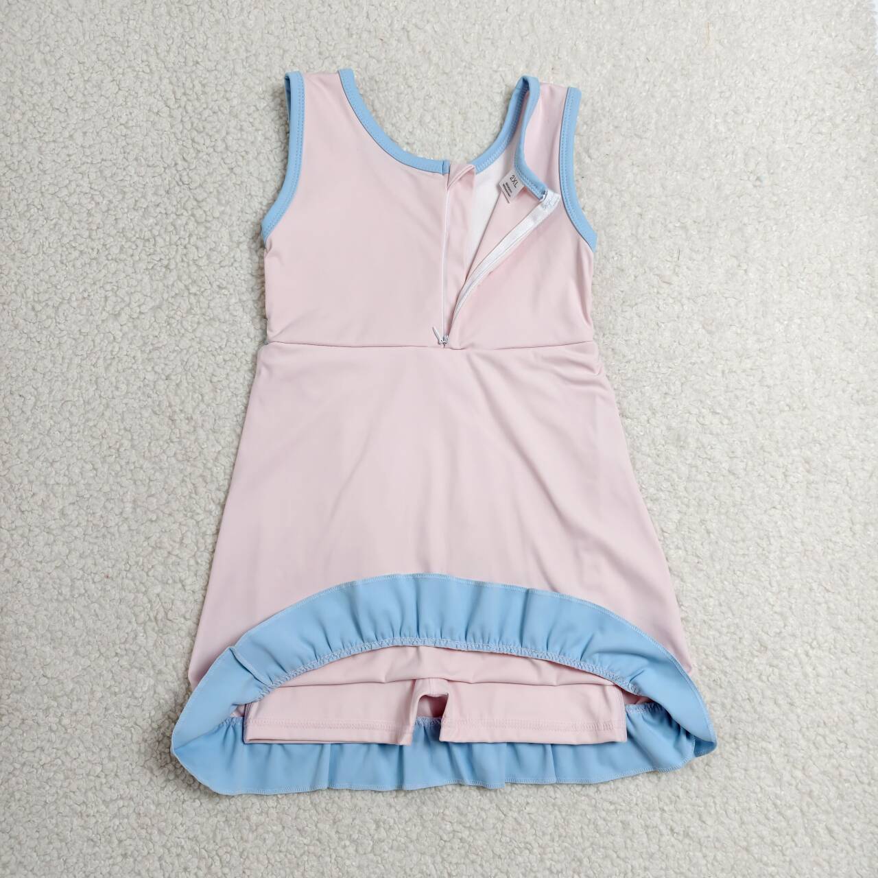 Pink blue color girls summer yoga dress