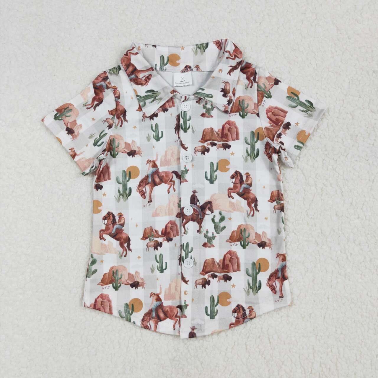 Toddle baby boy western horse shirt