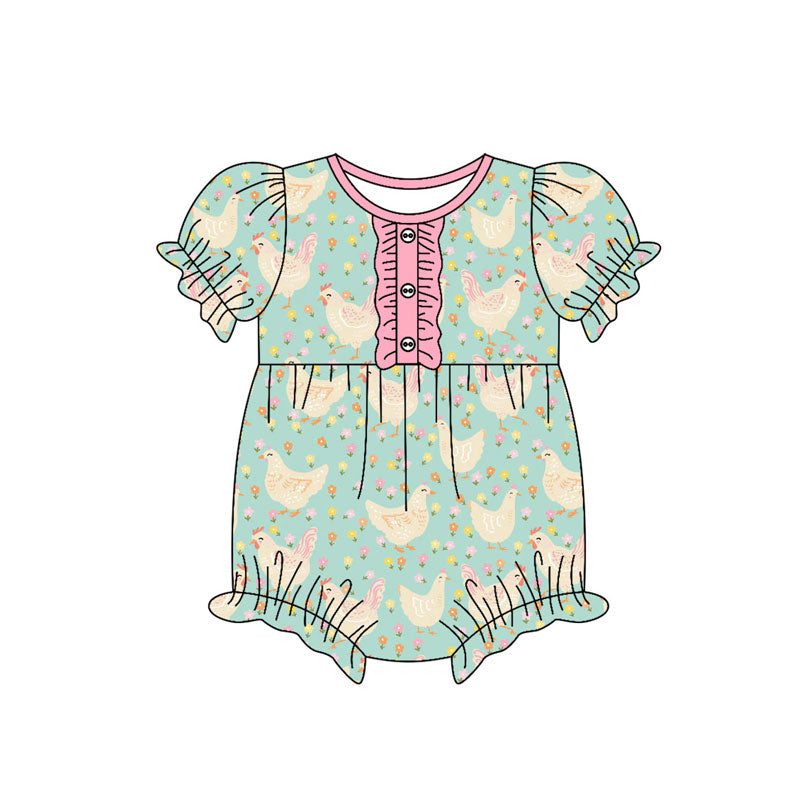 Toddle baby chicken design romper wholesale factory price