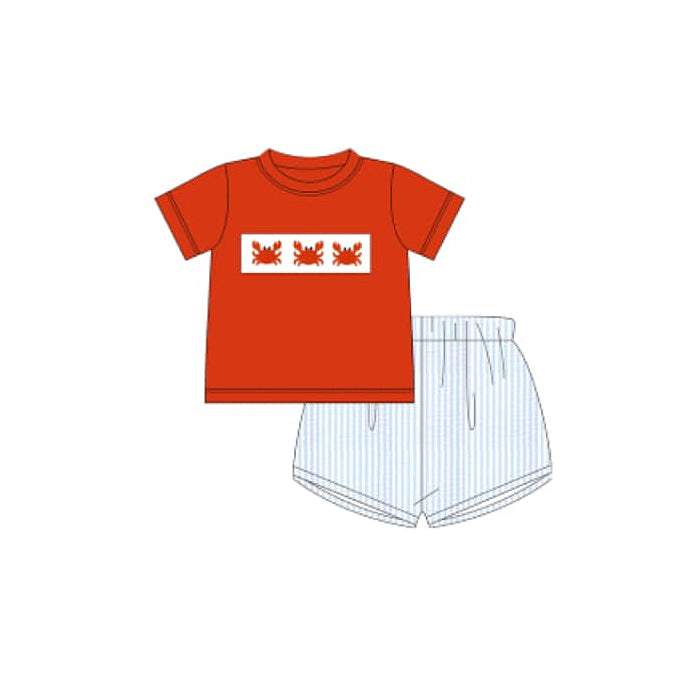 baby boy beach crab summer outfit
