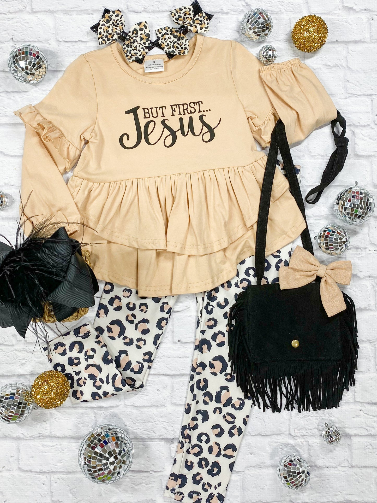 But first jesus top cheetah leggings fall clothes