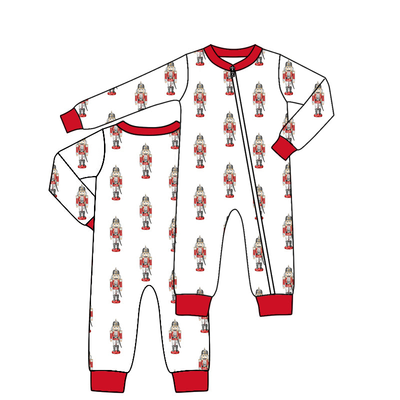 baby boy christmas zip romper
