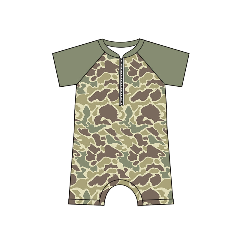 baby boy one piece camo summer bathing suit