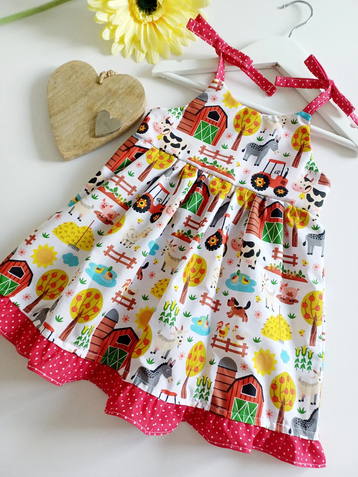 farm animal country girls dress