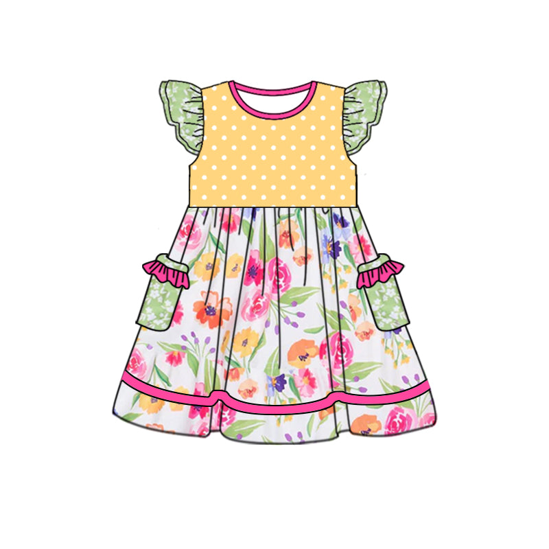 wholelsale girls floral boutique dress