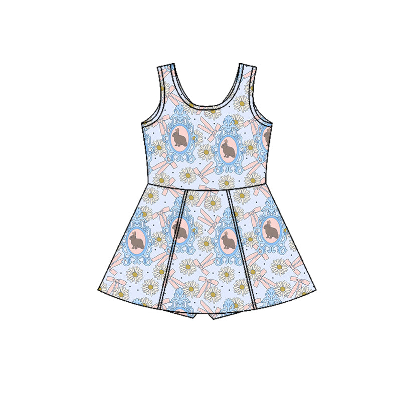 wholesale kids clothes custom Easter bunny design dress