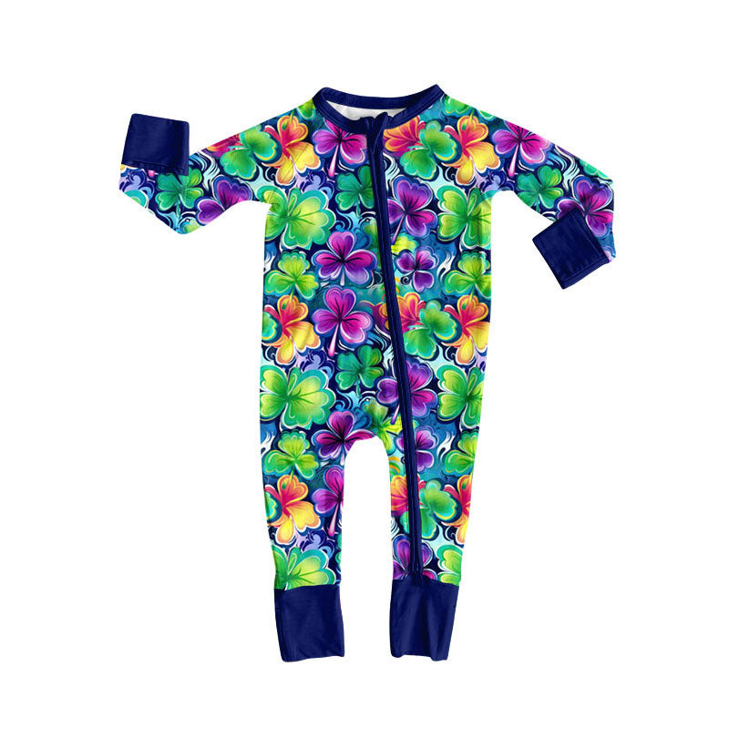 Toddle baby Saint Patrick's Daylong sleeve romper wholesale factory price