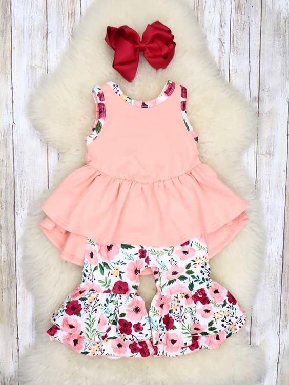baby girls floral boutique set