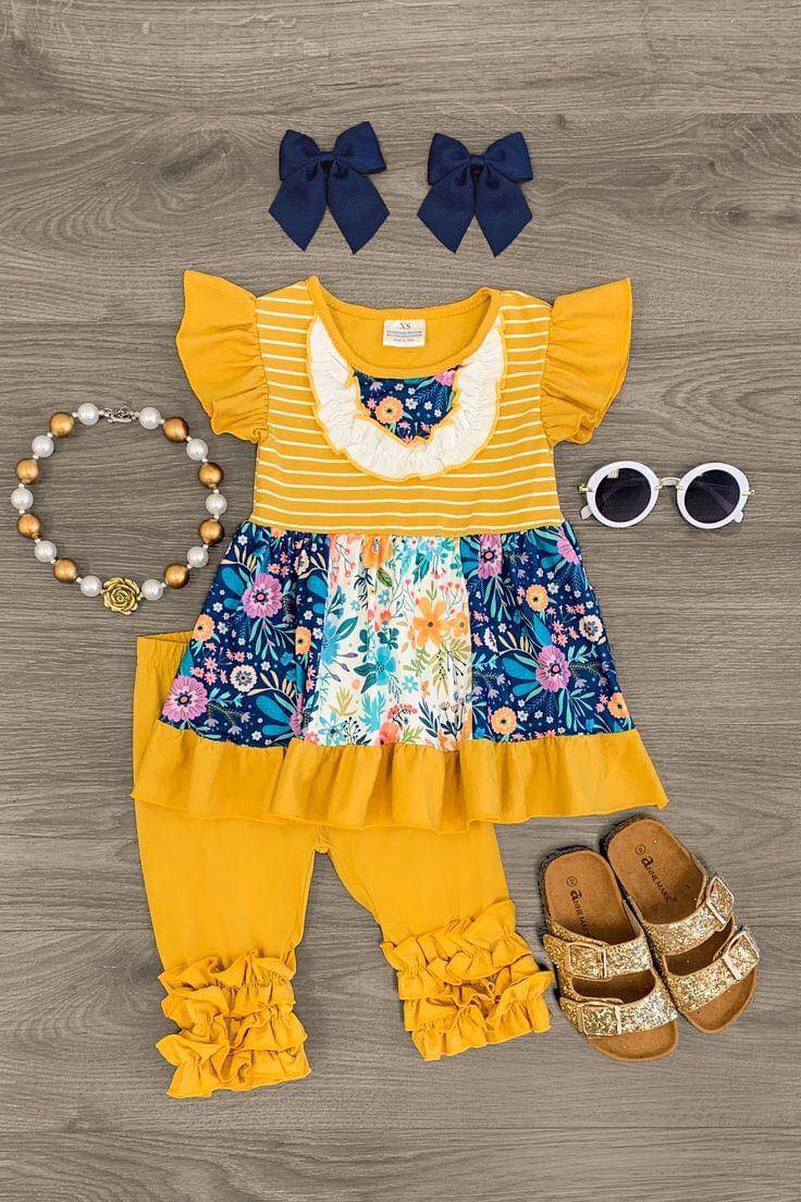 baby girls floral boutique set