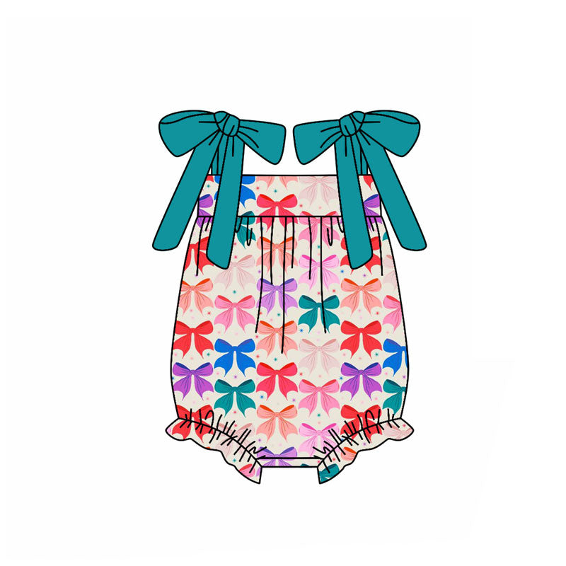 Toddle baby colorful bow romper wholesale factory price