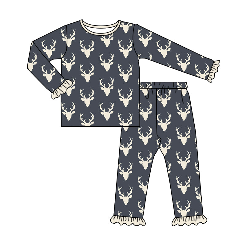 baby girl reindeer long sleeve outfit