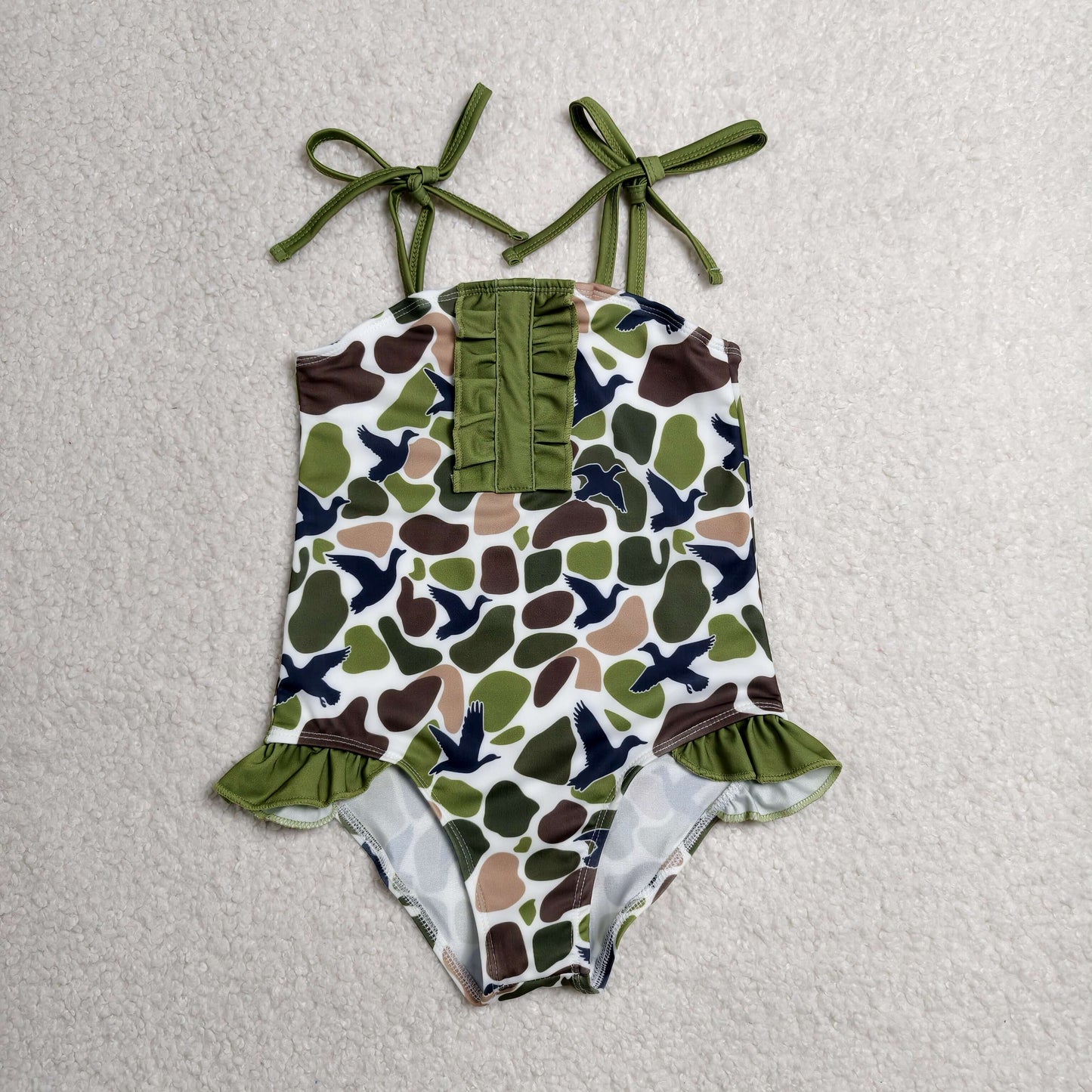 One piece deer camo boy summer swimwear
