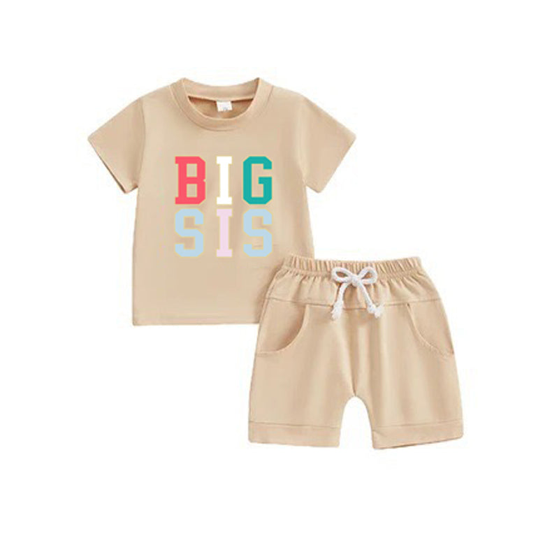 baby girls big sister sibling clothing set