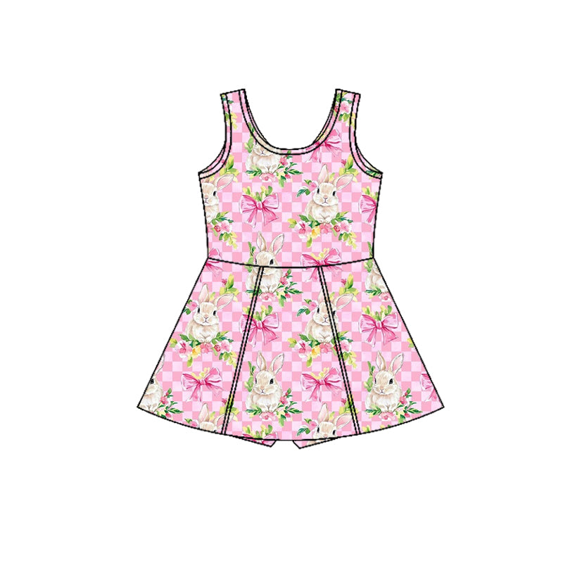 wholesale kids clothes custom Easter bunny design dress