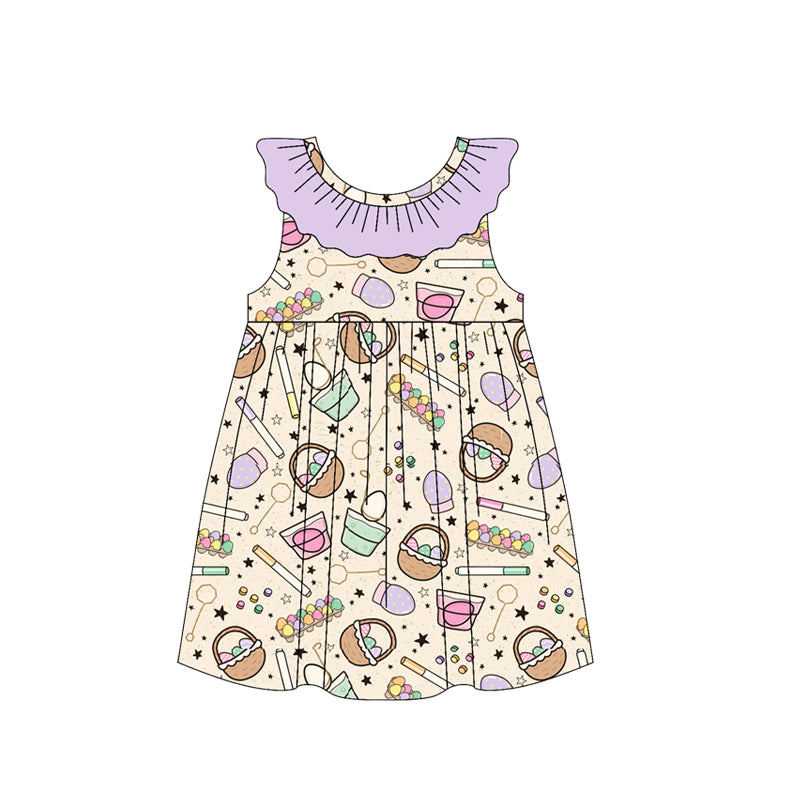 wholesale kids clothes custom easter eggs design dress