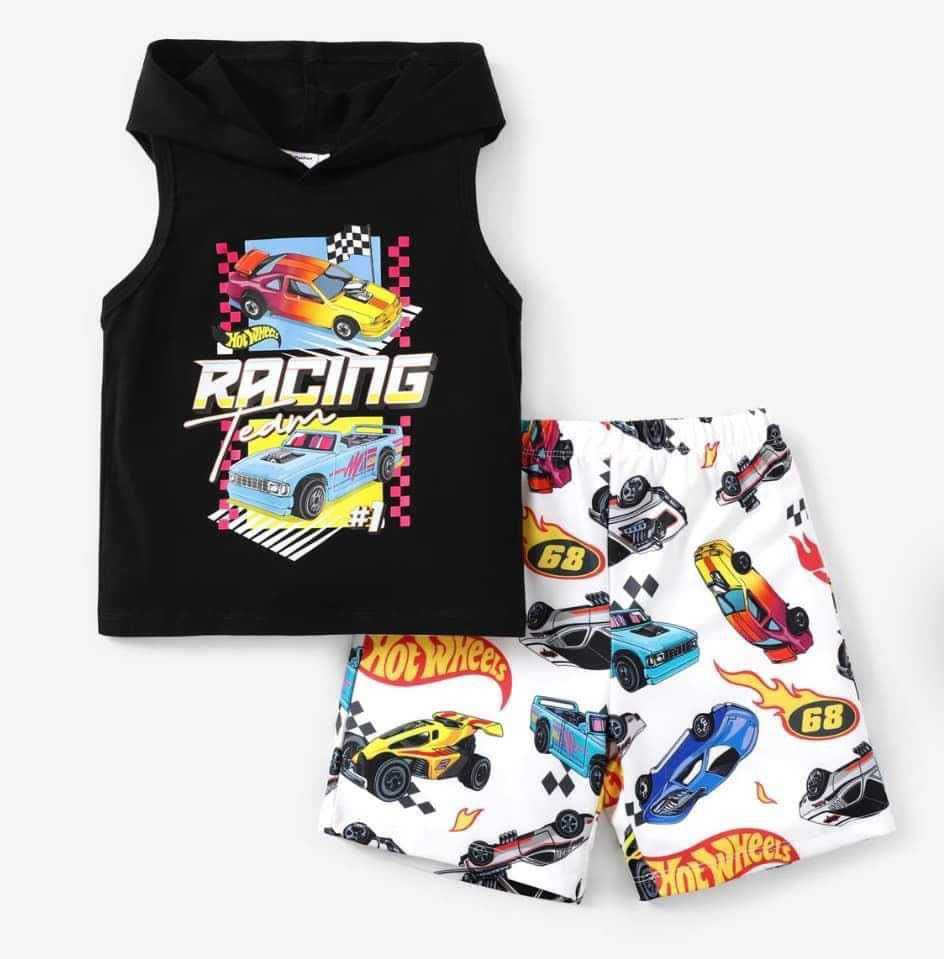 infant baby boy racing cart hoodie set
