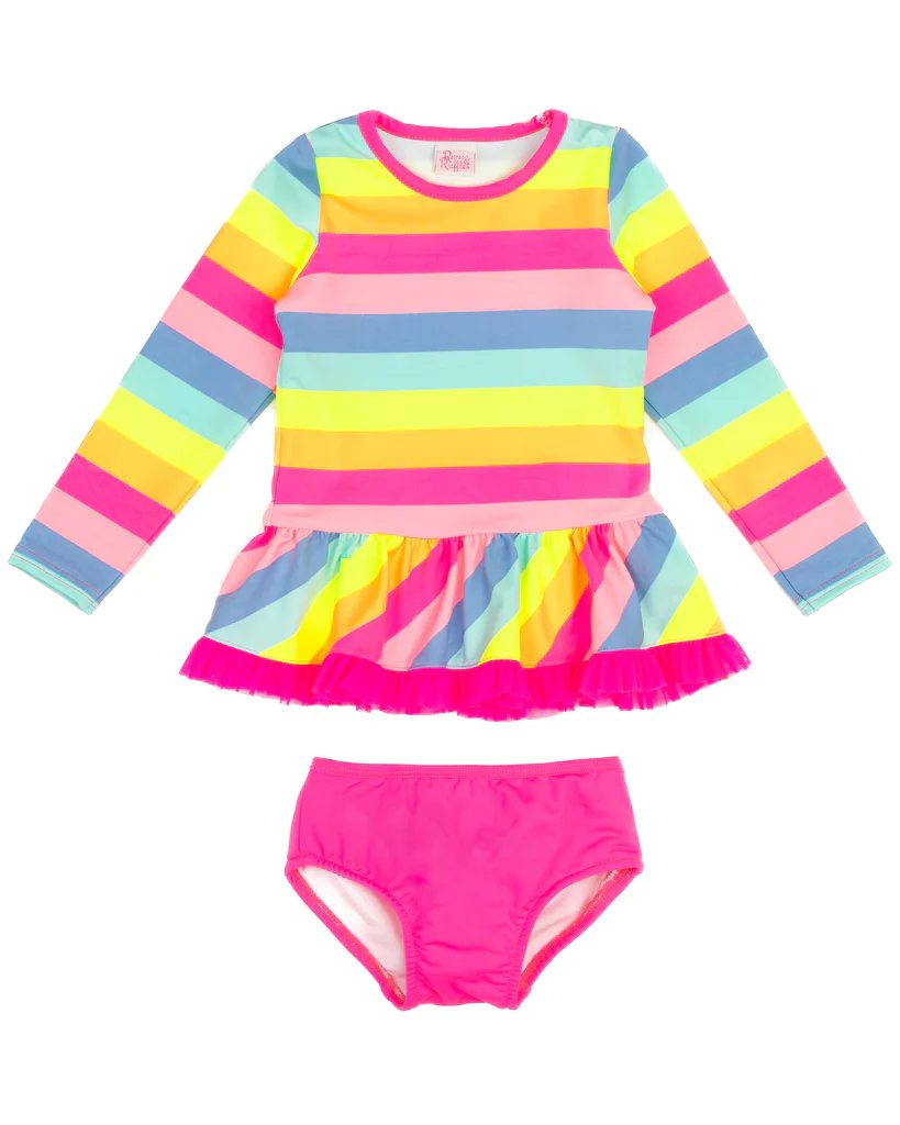 rainbow two pieces summer swimwear