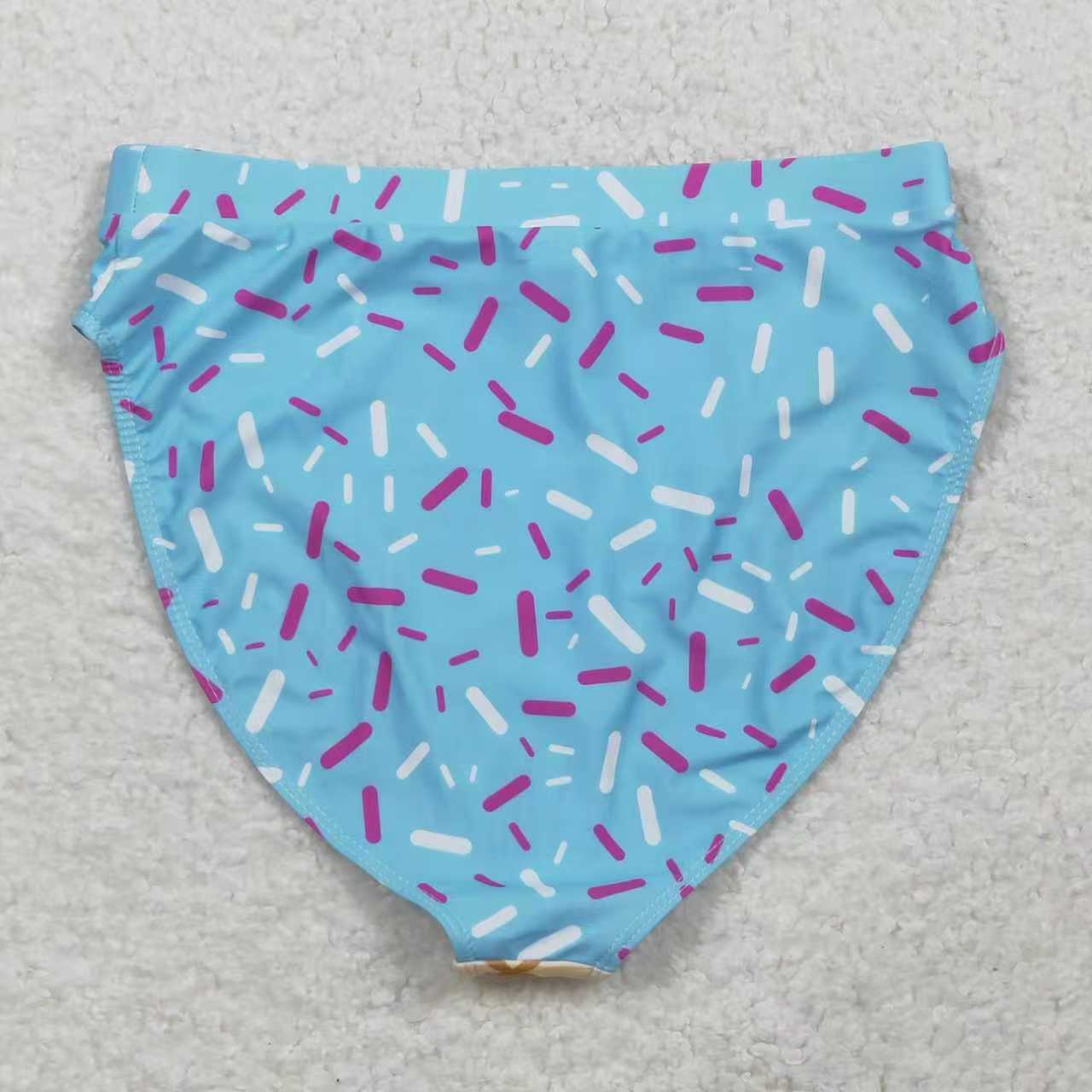 Adult women blue ice cream two pieces swimwear