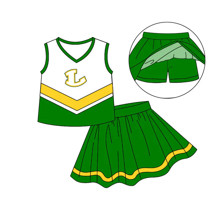 Baby girls custom team cheer outfit add shorts
