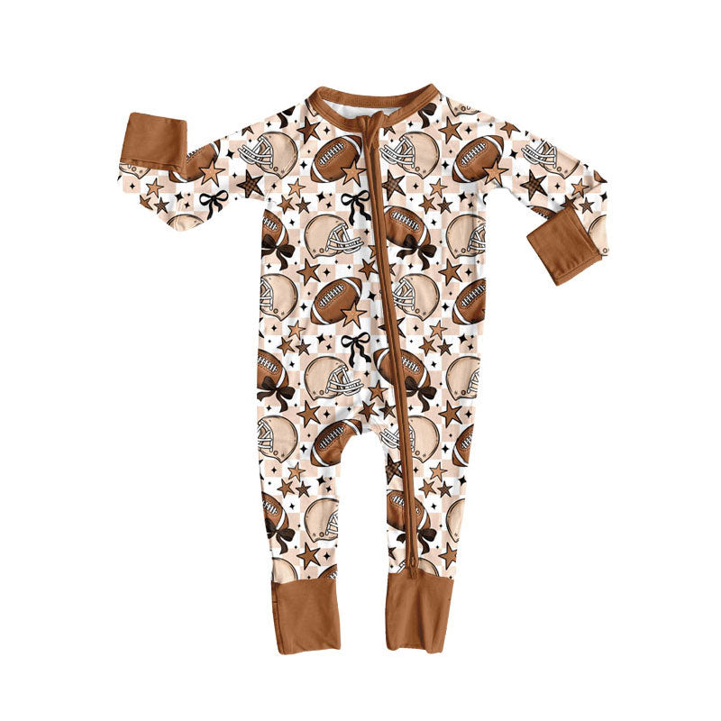 Toddle baby football long sleeve romper wholesale factory price