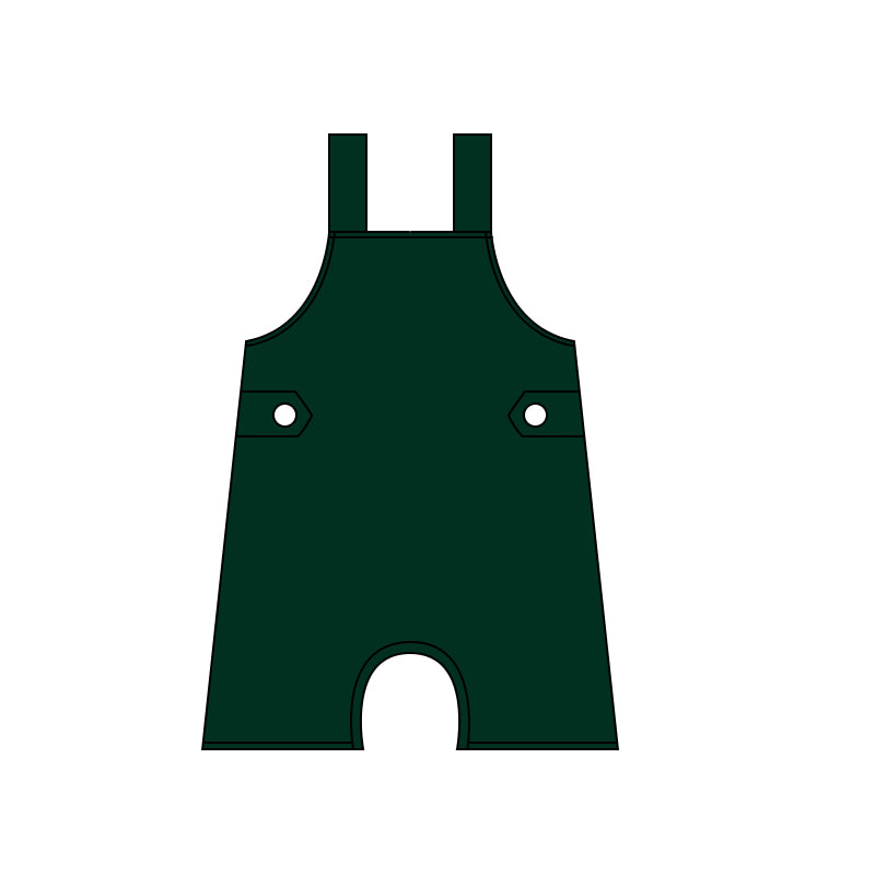 toddle boy forest green romper