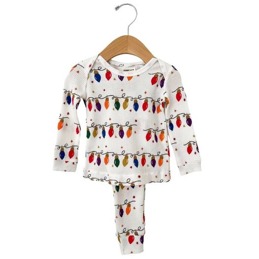 baby girls long sleeve Christmas light outfit