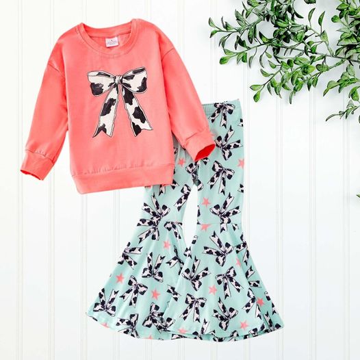 Wholesale kids girls boutique clothing set