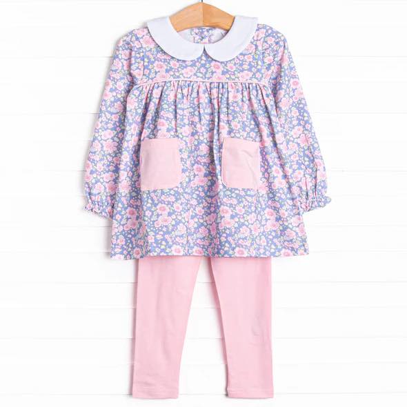 baby girls floral tunic top matching leggings boutique set