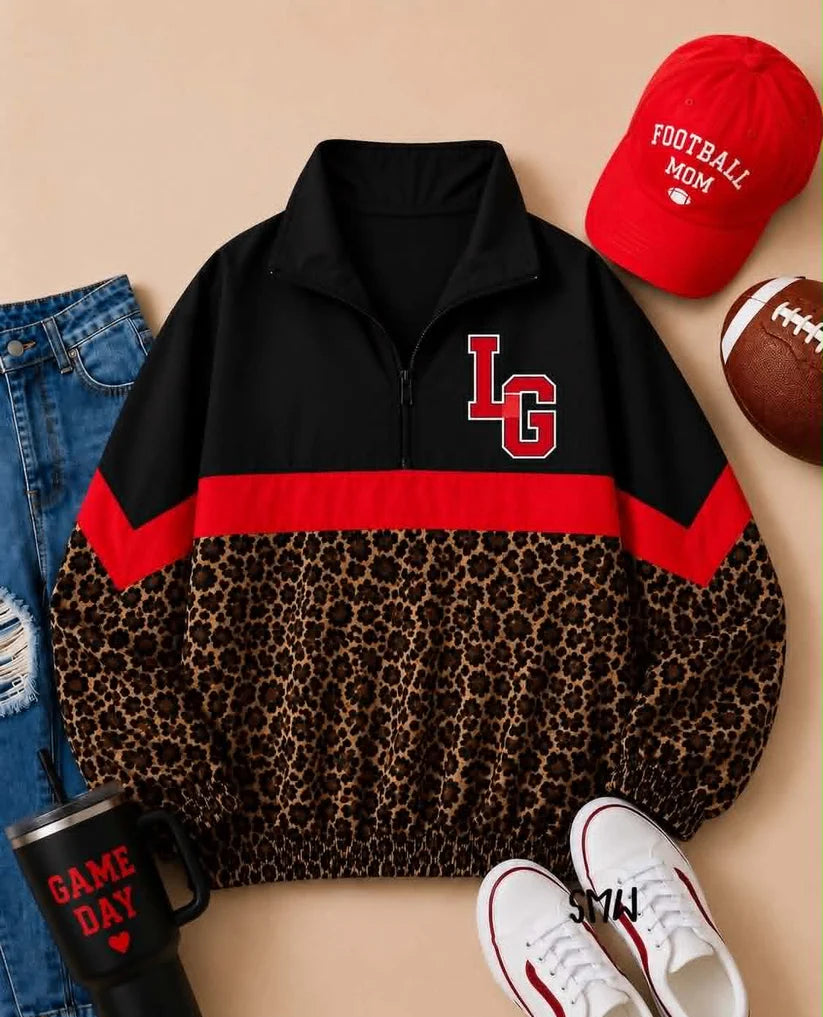 Kids custom team print long sleeve pullover top