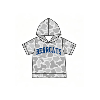 baby girls custom bearcats team design short sleeve hoodie top