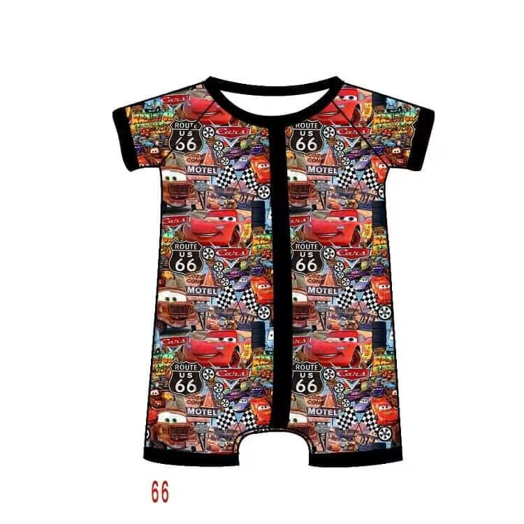 baby boy short sleeve cartoon romper