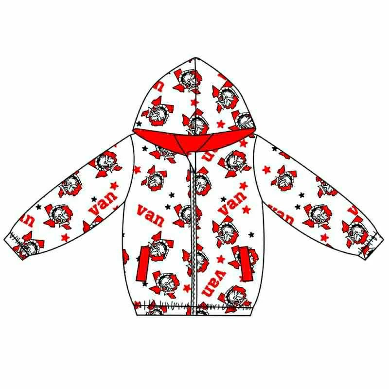 Kids baby baby long sleeve custom team hoodie top