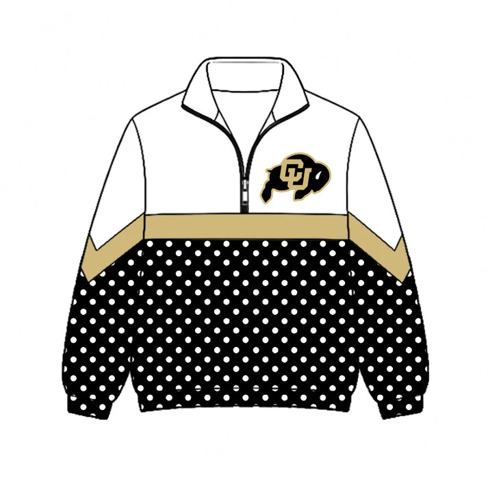 Kids CU Boulder team style long sleeve pullover top