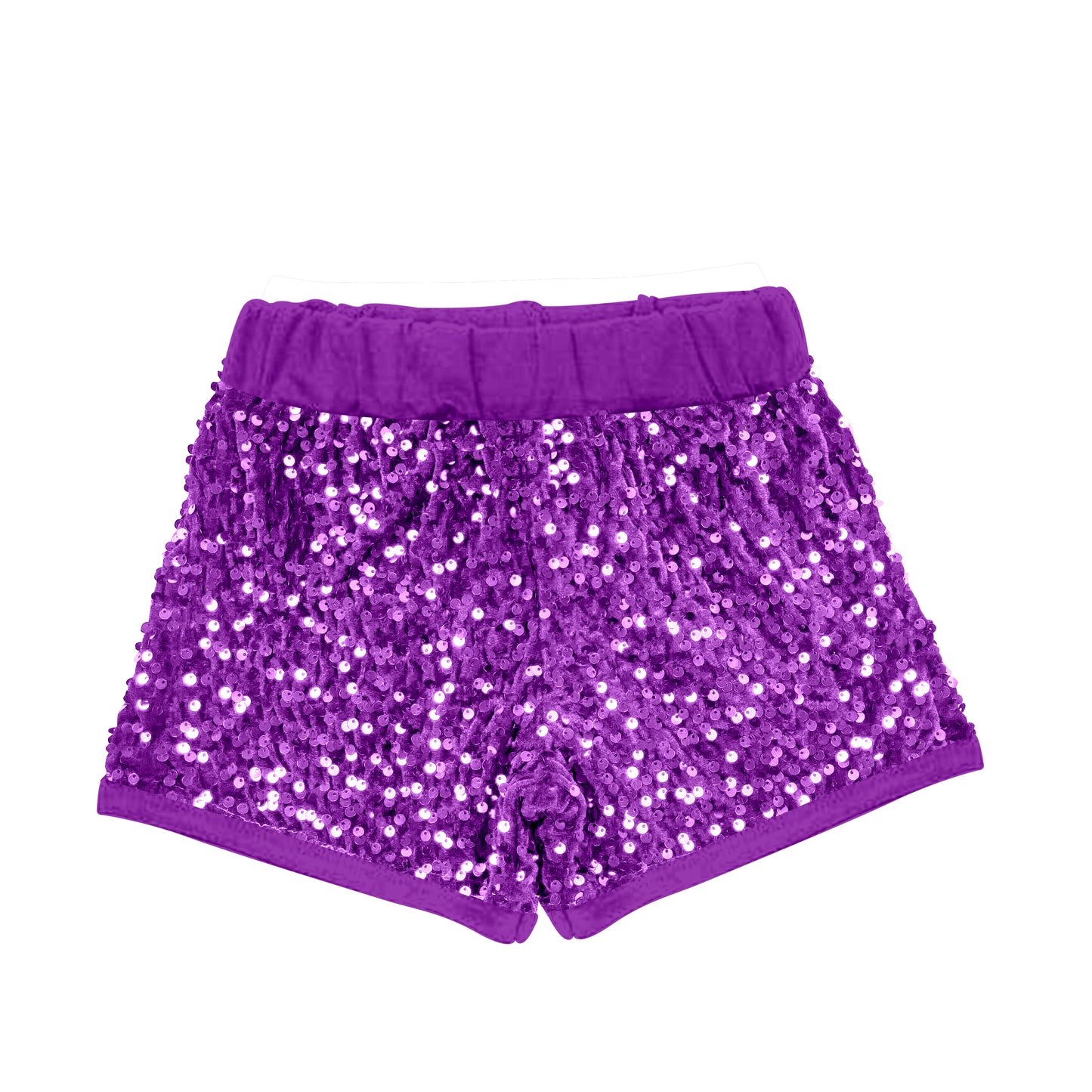 toddle girls purple sparking sequins shorts