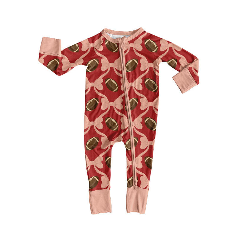 Toddle baby football long sleeve romper wholesale factory price