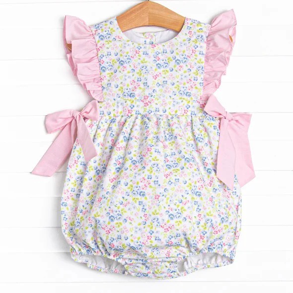 toddle baby pink floral romper