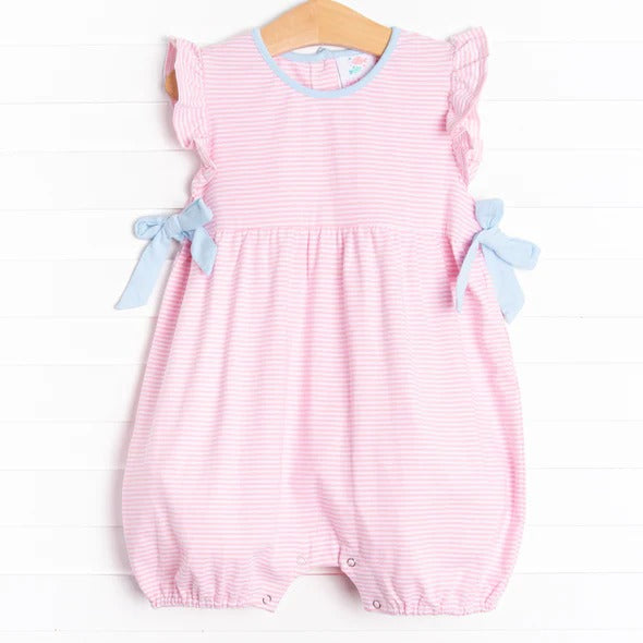 Toddle girls summer pink stripes romper