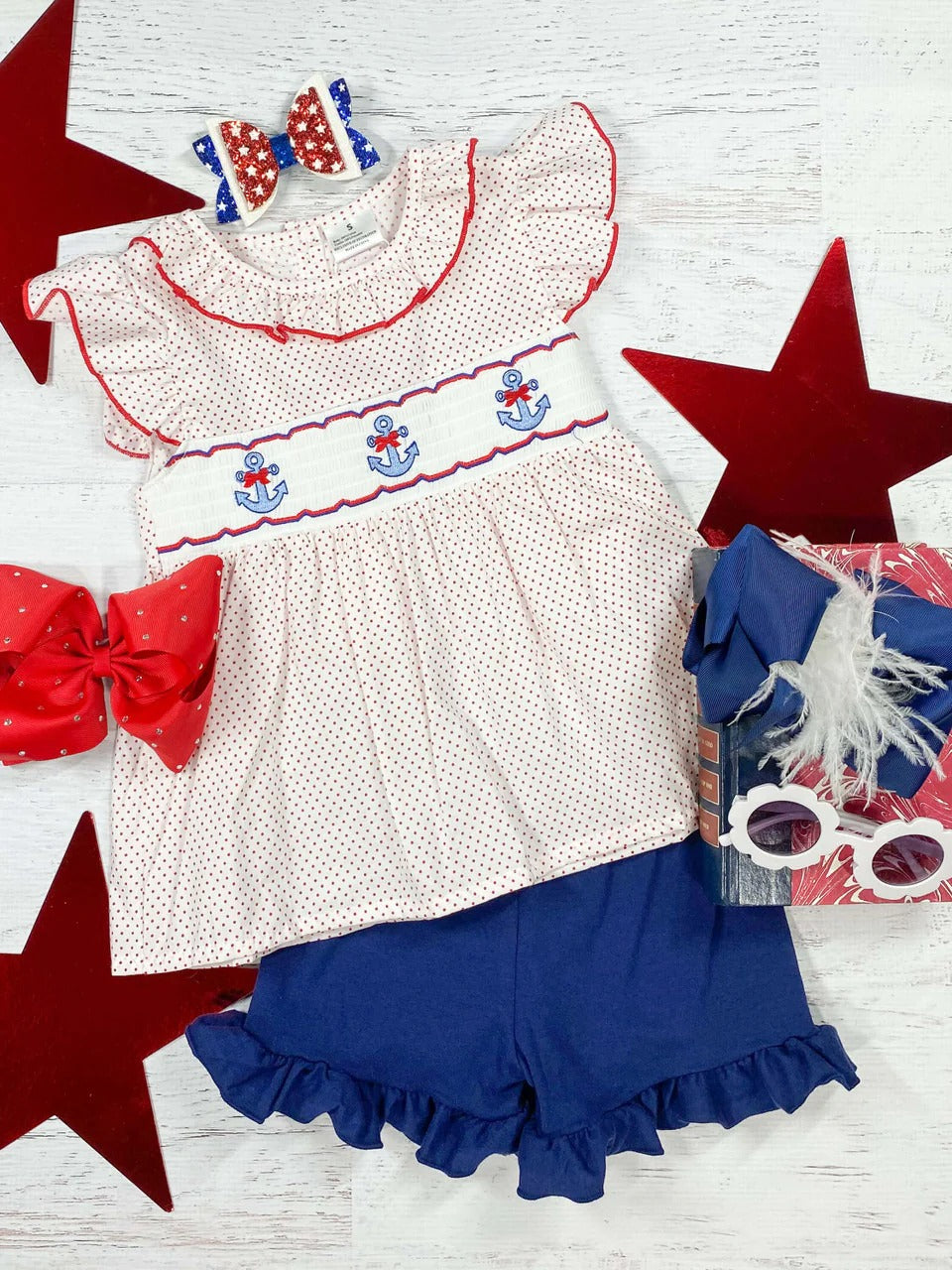 Baby girl anchor design summer dress