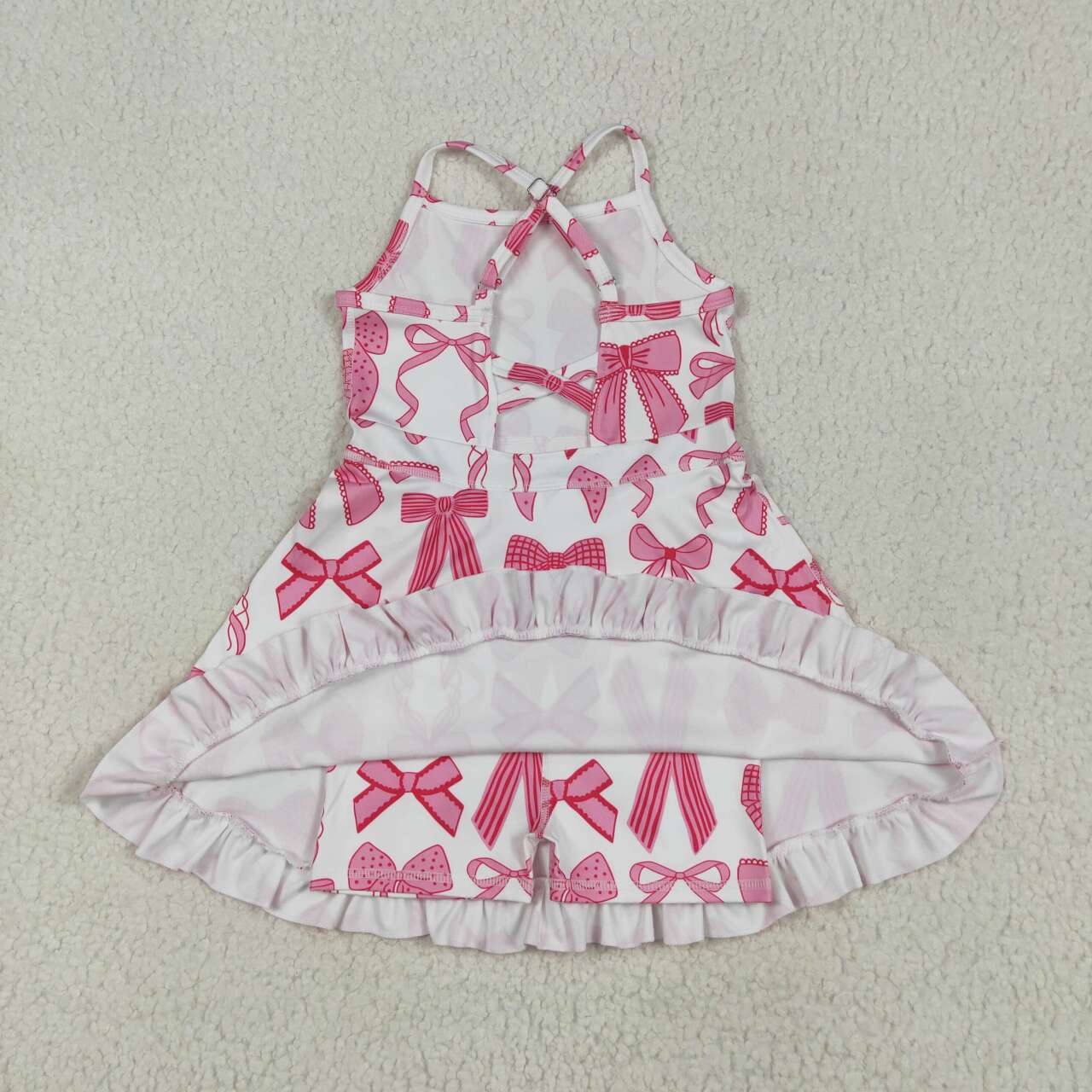 USA SHOP Baby girls pink bow active wear athletic summer yoga skirt dress