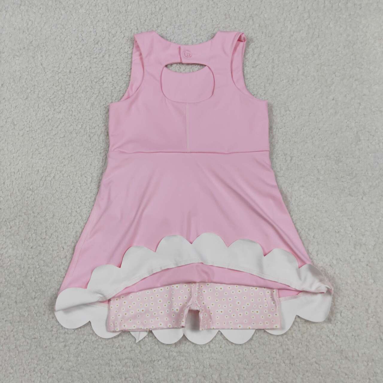 Pink bow baby girls summer yoga dress