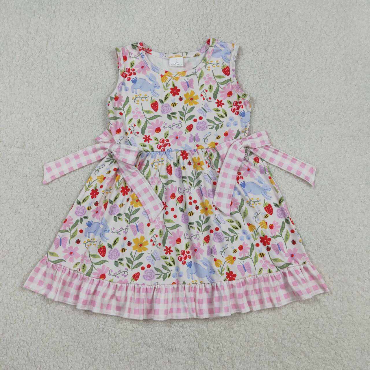 Easter bunny floral design toddle baby girls dress