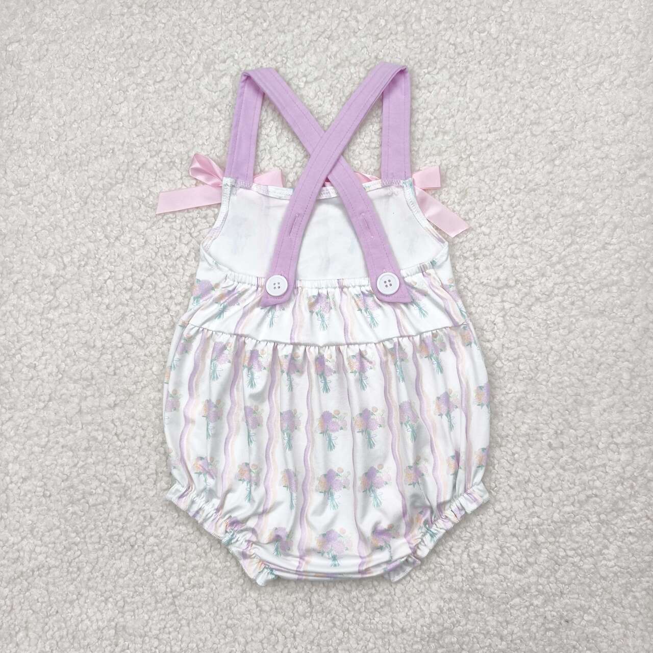 Toddle baby girls lavender flower romper