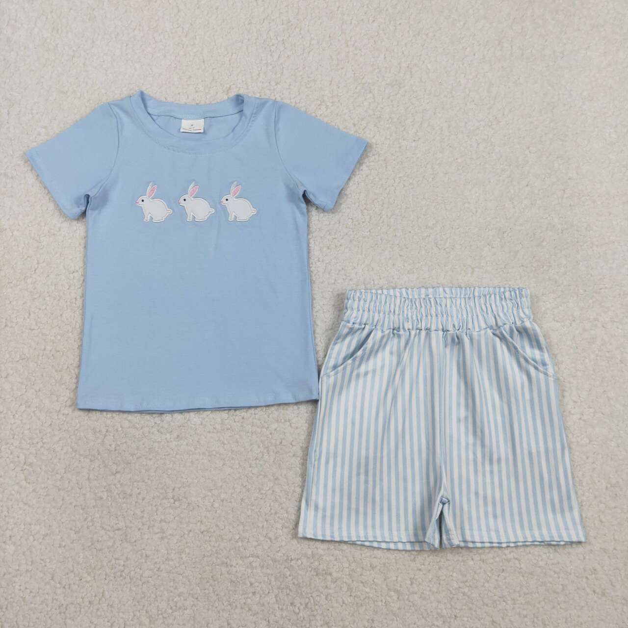 Easter embroidery bunny design design kids boys summer outfit