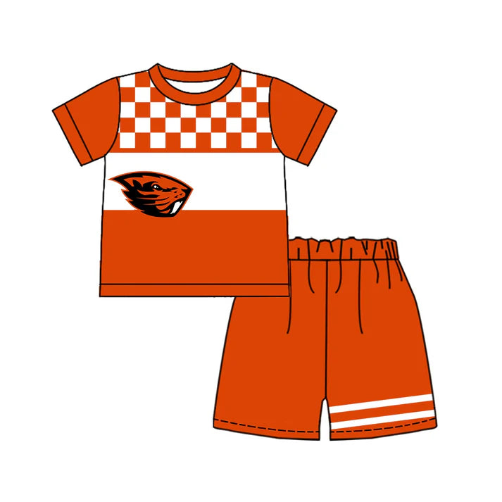 Custom team top matching shorts boy summer outfit