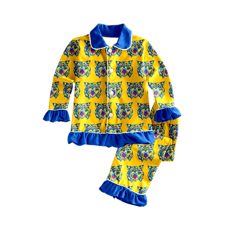 baby girl team design long sleeve pajama set