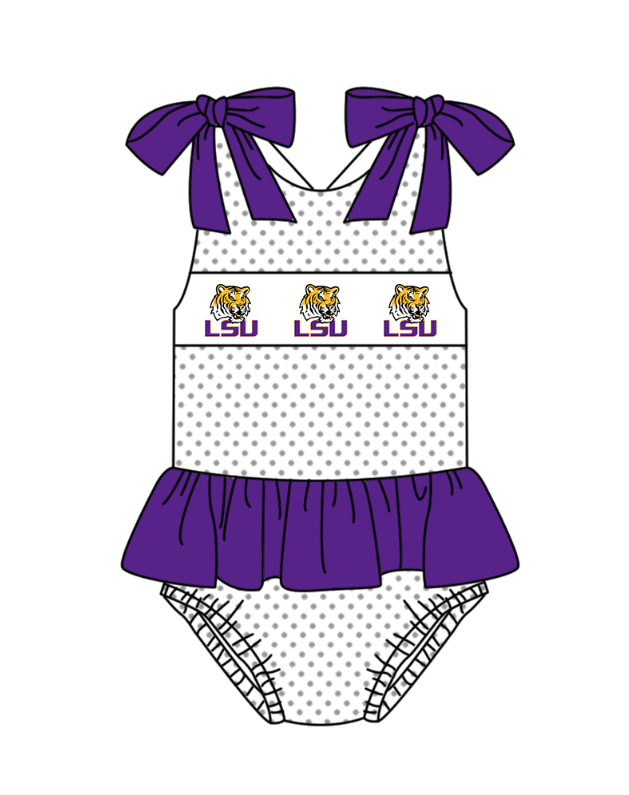 Girls one piece custom team design swimwear
