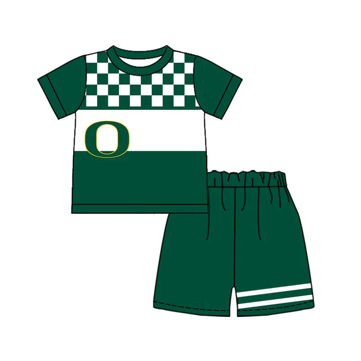 Custom team top matching shorts boy summer outfit