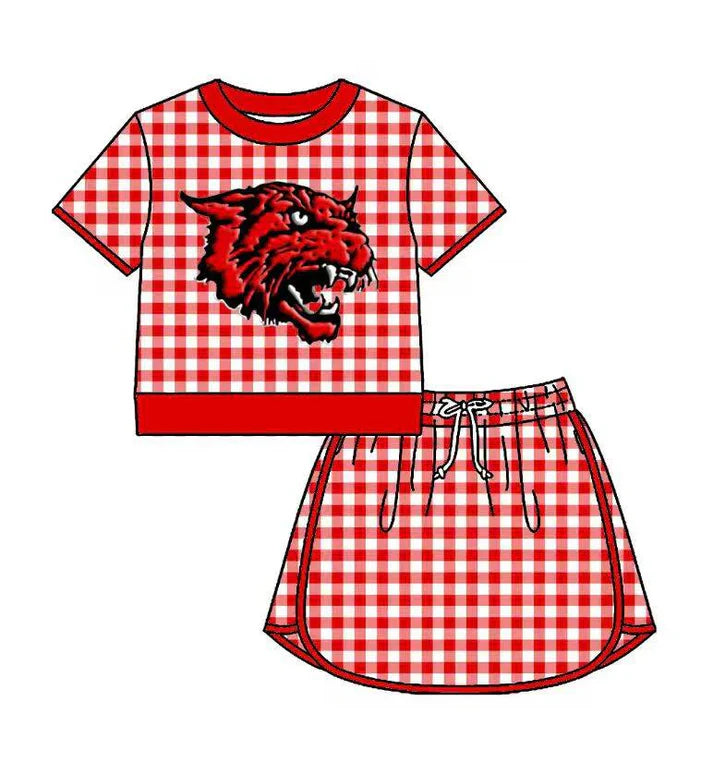 Custom team top matching skorts girl summer outfit